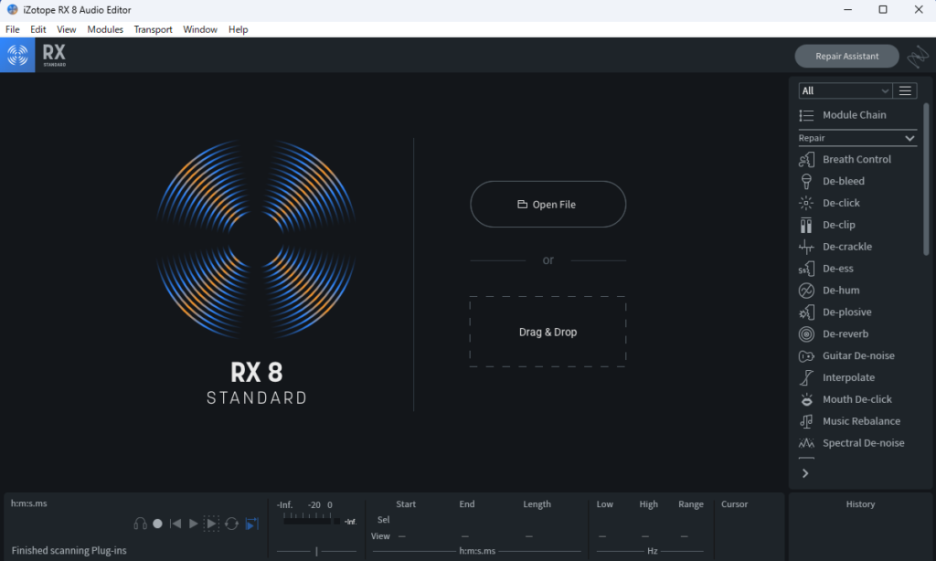 iZotope RX8の編集画面。