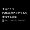 ラズパイでPythonのプログラムを実行する方法と書かれたサムネ。
