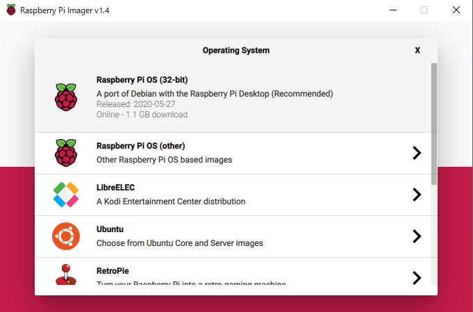 Raspberry Pi OSデータのダウンロード画面３。